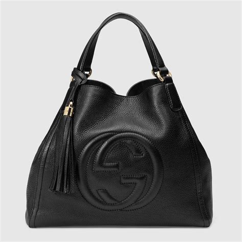 gucci borsatela|gucci black leather handbags.